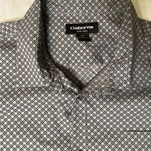 Claiborne Men's Monochrome Geometric Shirt